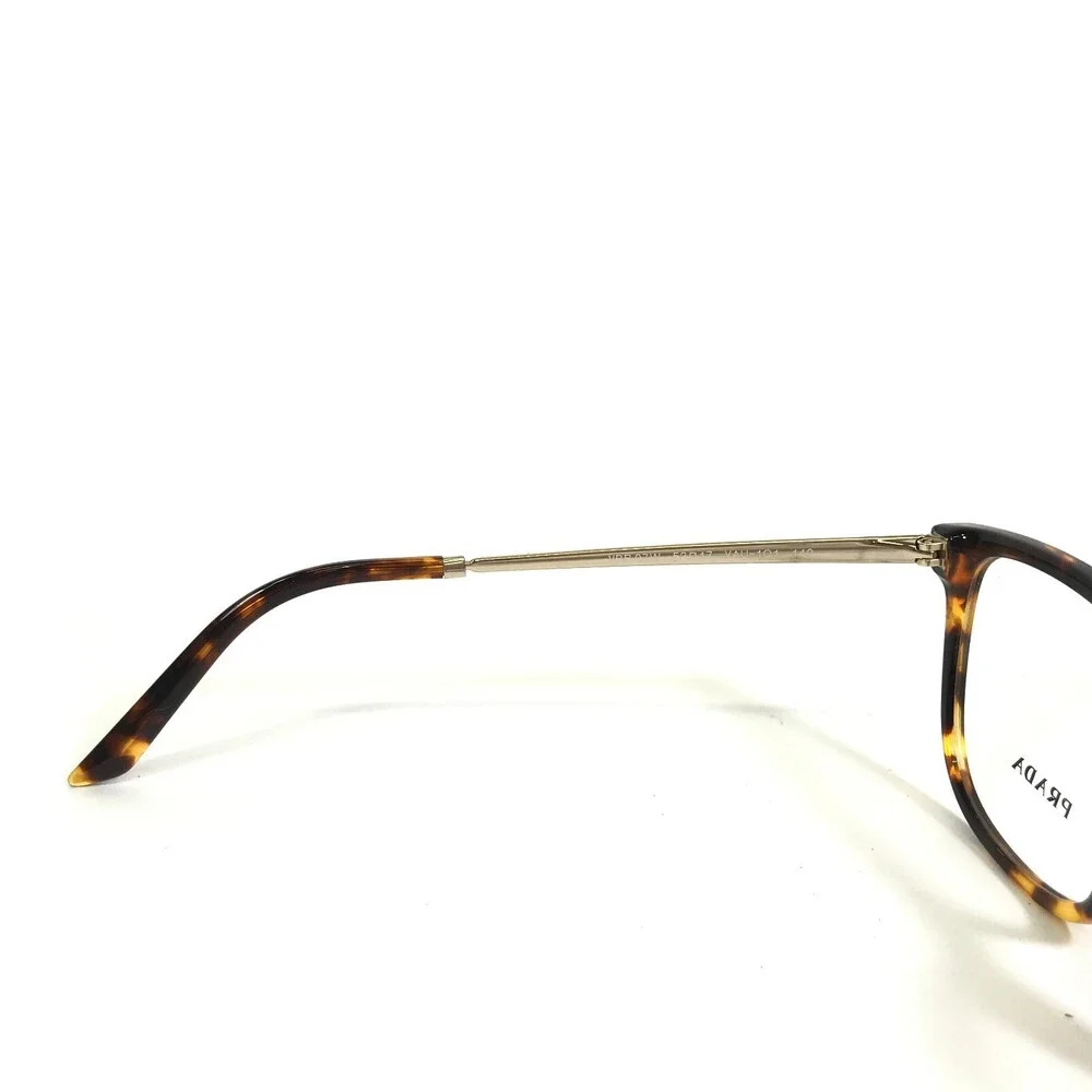 PRADA Eyeglasses Frames VPR 07W VAU-1O1 Brown Tortoise Gold Cat Eye 52-17-140
